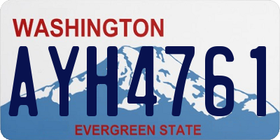 WA license plate AYH4761