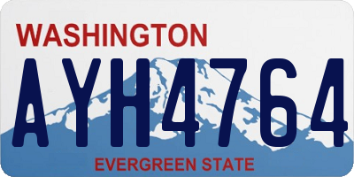 WA license plate AYH4764