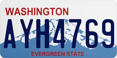 WA license plate AYH4769
