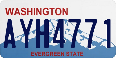 WA license plate AYH4771