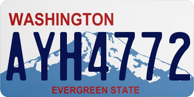 WA license plate AYH4772