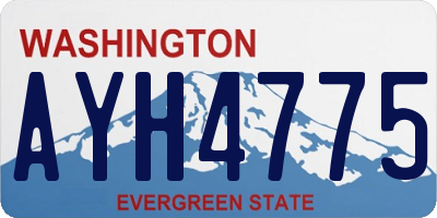 WA license plate AYH4775