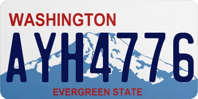 WA license plate AYH4776