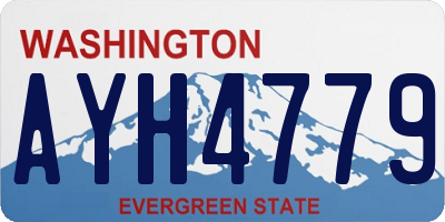 WA license plate AYH4779