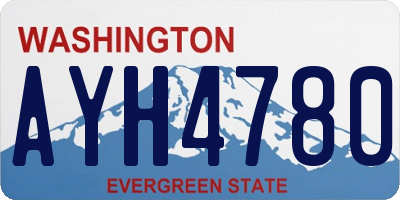 WA license plate AYH4780