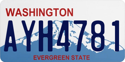 WA license plate AYH4781