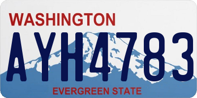WA license plate AYH4783