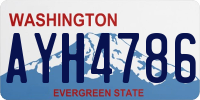 WA license plate AYH4786