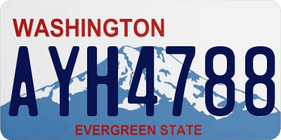 WA license plate AYH4788