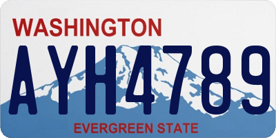 WA license plate AYH4789
