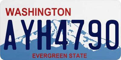 WA license plate AYH4790
