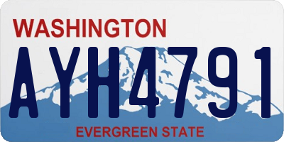 WA license plate AYH4791