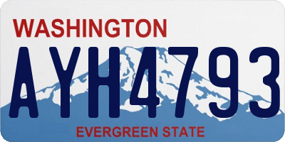 WA license plate AYH4793
