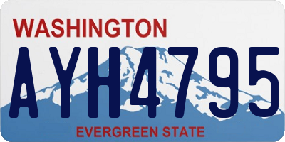 WA license plate AYH4795