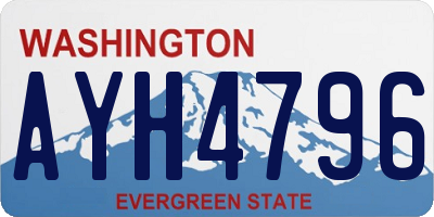 WA license plate AYH4796