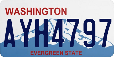 WA license plate AYH4797