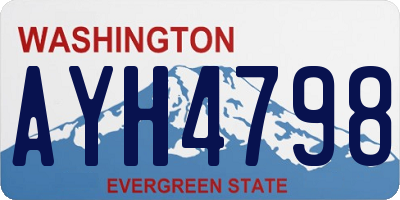 WA license plate AYH4798