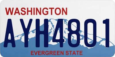 WA license plate AYH4801