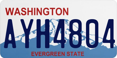 WA license plate AYH4804