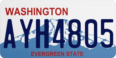 WA license plate AYH4805