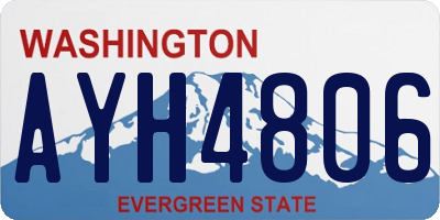 WA license plate AYH4806