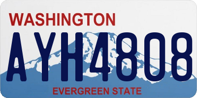 WA license plate AYH4808
