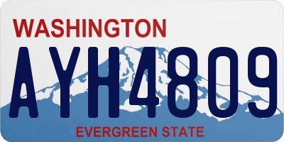 WA license plate AYH4809