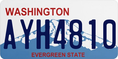 WA license plate AYH4810