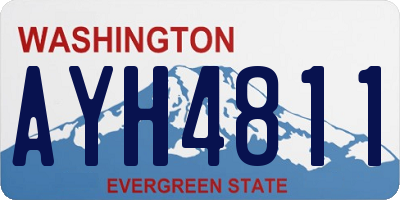 WA license plate AYH4811