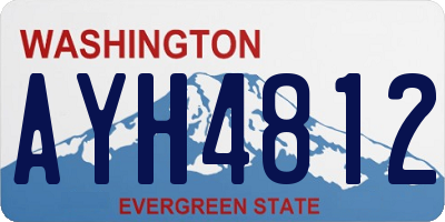 WA license plate AYH4812