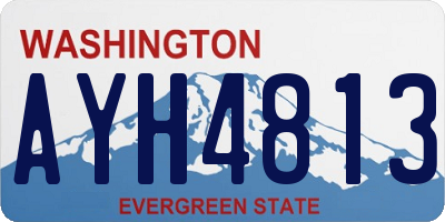 WA license plate AYH4813