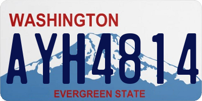 WA license plate AYH4814