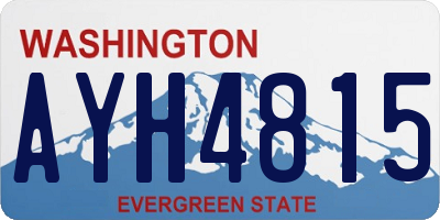 WA license plate AYH4815