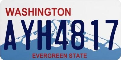 WA license plate AYH4817
