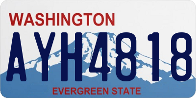 WA license plate AYH4818