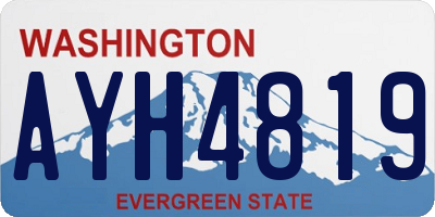 WA license plate AYH4819