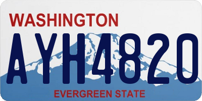 WA license plate AYH4820