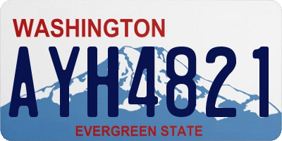 WA license plate AYH4821