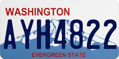 WA license plate AYH4822