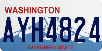 WA license plate AYH4824
