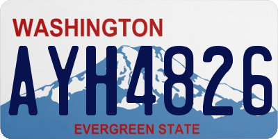 WA license plate AYH4826