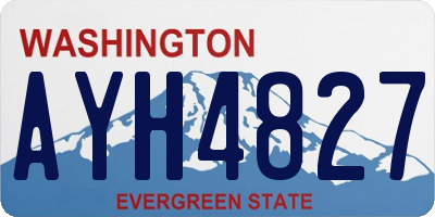 WA license plate AYH4827