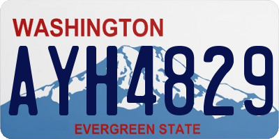 WA license plate AYH4829