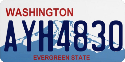 WA license plate AYH4830