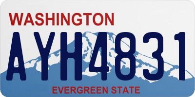 WA license plate AYH4831