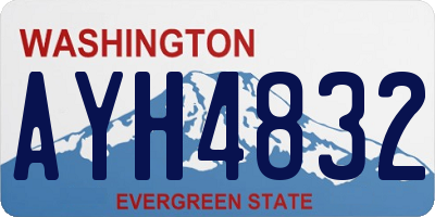 WA license plate AYH4832