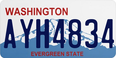 WA license plate AYH4834