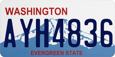 WA license plate AYH4836
