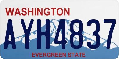 WA license plate AYH4837