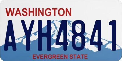 WA license plate AYH4841